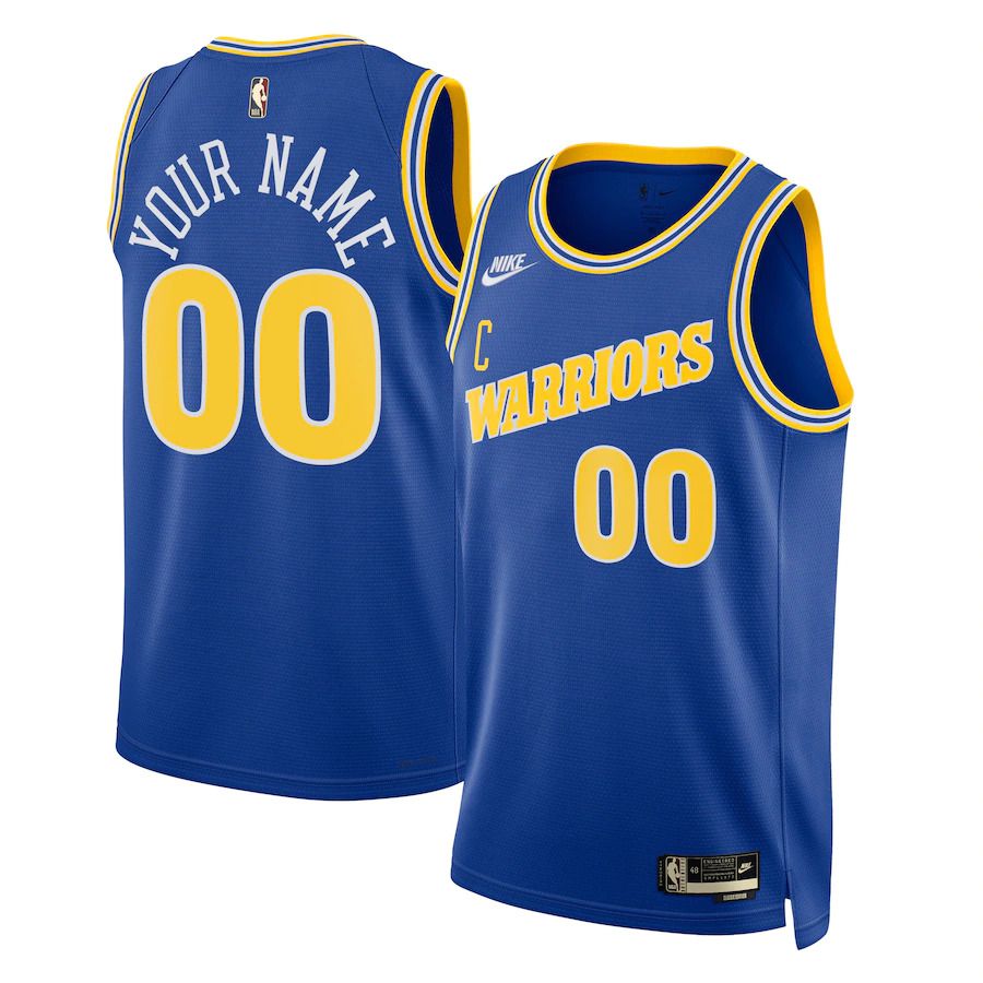 Men Golden State Warriors Nike Blue Classic Edition 2022-23 Custom Swingman NBA Jersey
